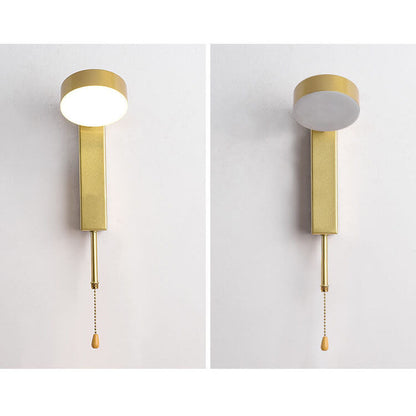 Minimalist Round Rectangular Base USB LED Wall Sconce Lamp