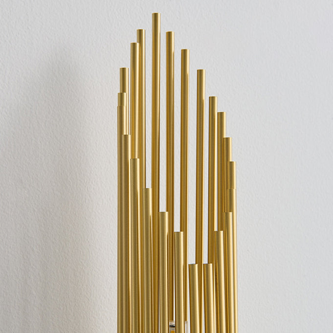 Cylindrical Copper Acrylic 2-Light Wall Sconce Lamp