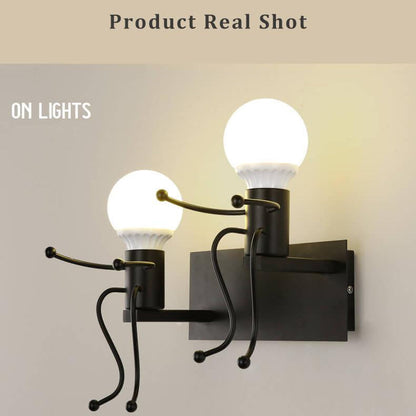 Creative Art Villain Iron 2-Light Wall Sconce Lamp