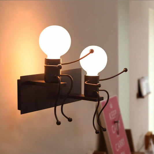 Creative Art Villain Iron 2-Light Wall Sconce Lamp