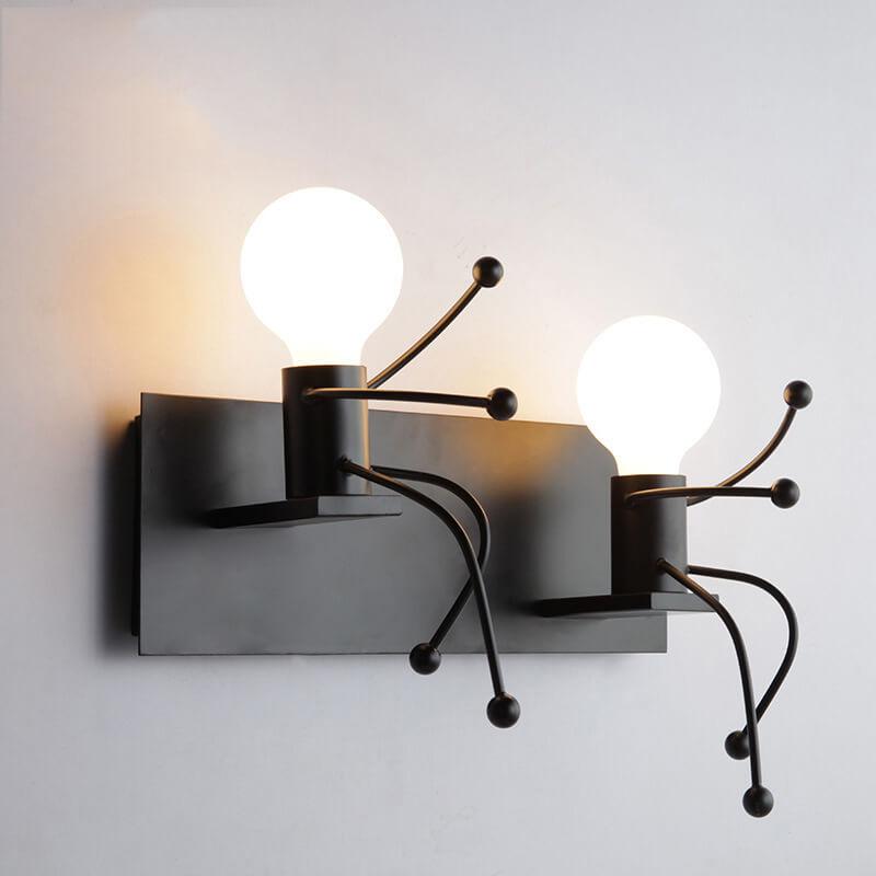 Creative Art Villain Iron 2-Light Wall Sconce Lamp