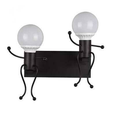Creative Art Villain Iron 2-Light Wall Sconce Lamp