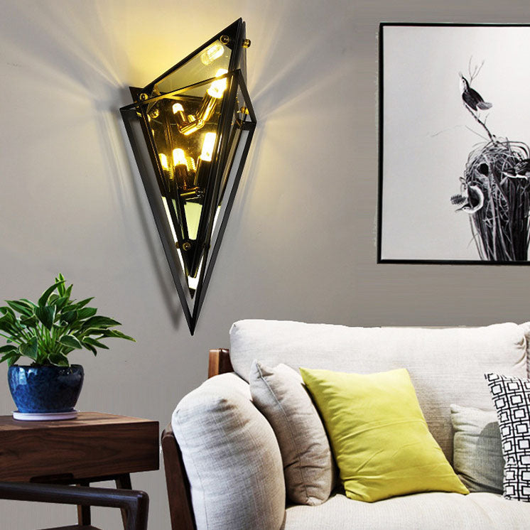 Modern Creative Glass Triangle 1-Light Wall Sconce Lamp