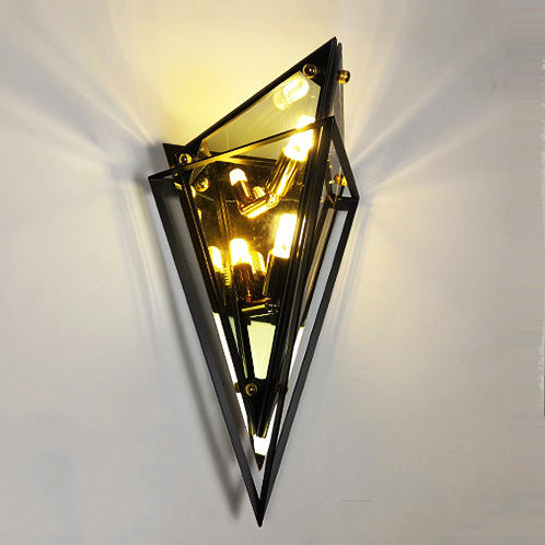Modern Creative Glass Triangle 1-Light Wall Sconce Lamp