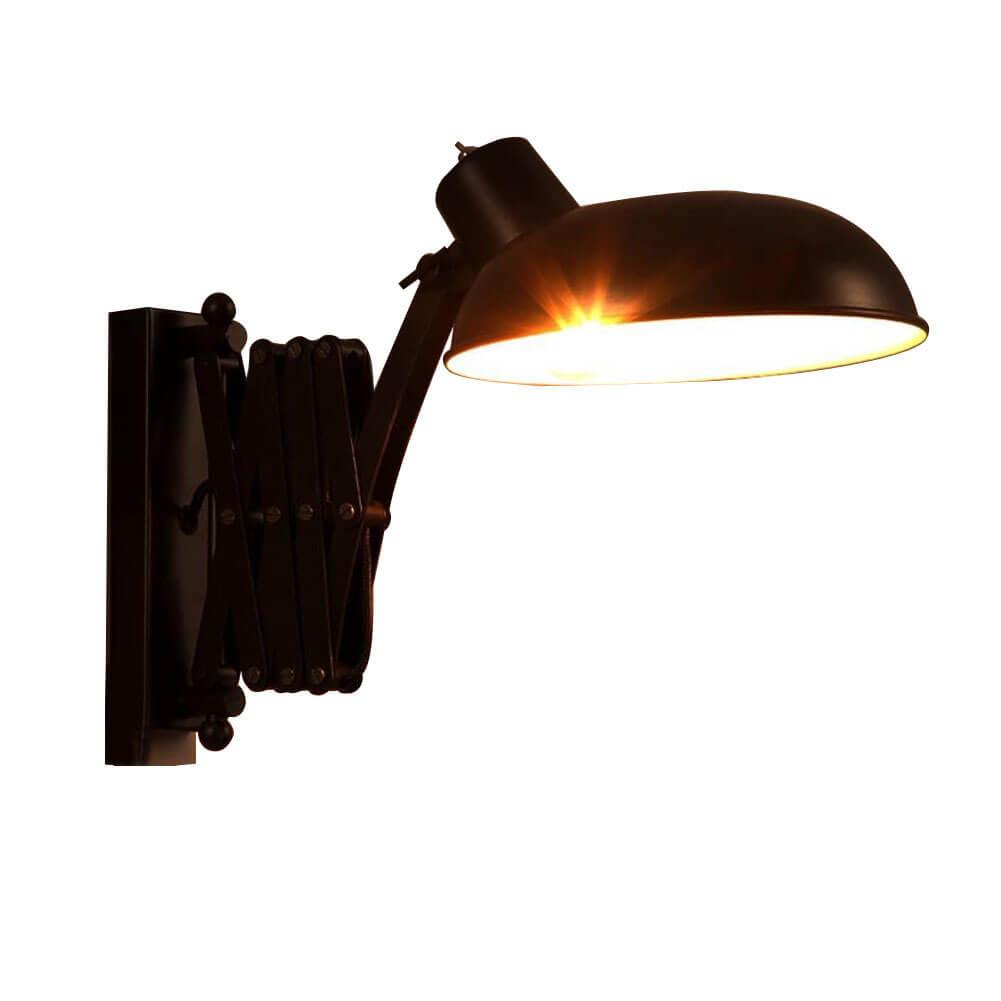 Retro Stretch Wrought Iron 1-Light Wall Sconce Lamp