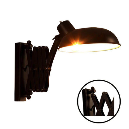 Retro Stretch Wrought Iron 1-Light Wall Sconce Lamp