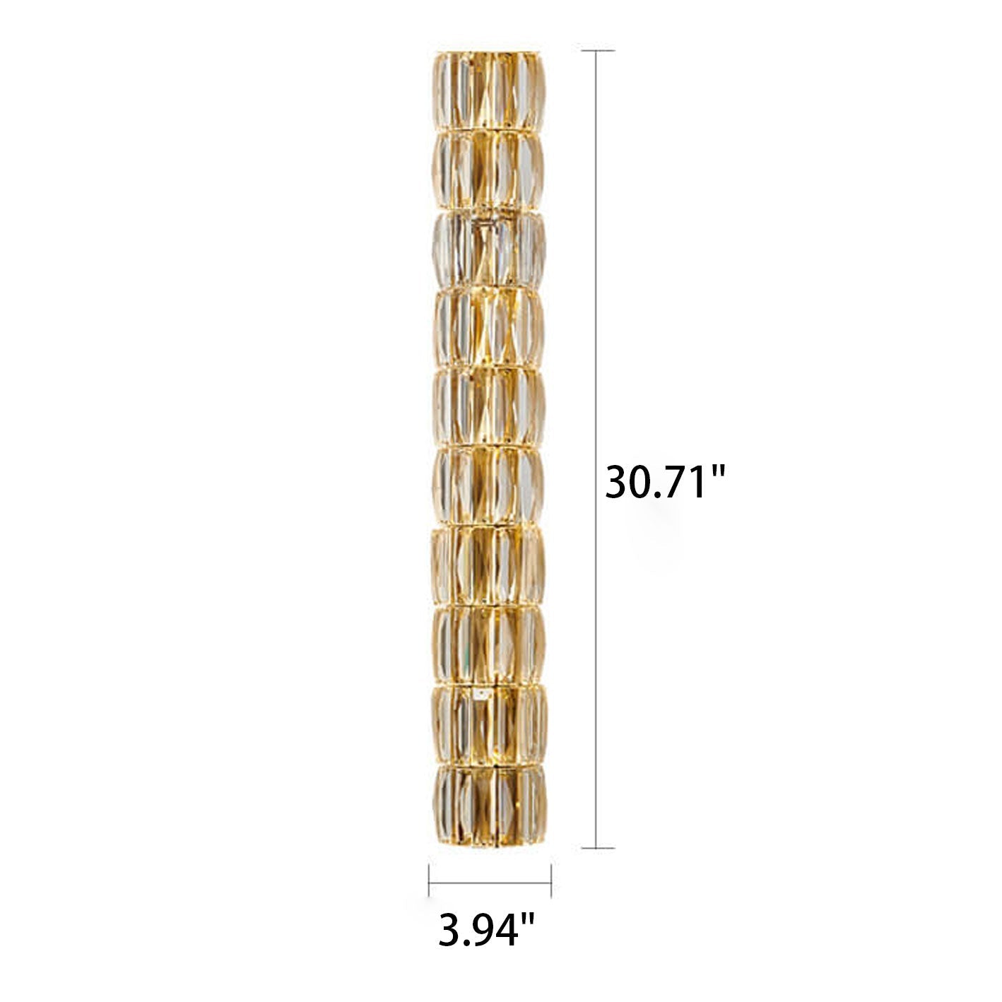 French Light Crystal Column 4/6/8-Light Wall Sconce Lamp