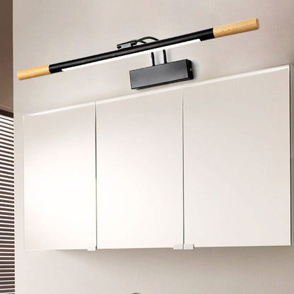 Solid Curved Arm Long Vanity Light LED Wall Sconce Lamp