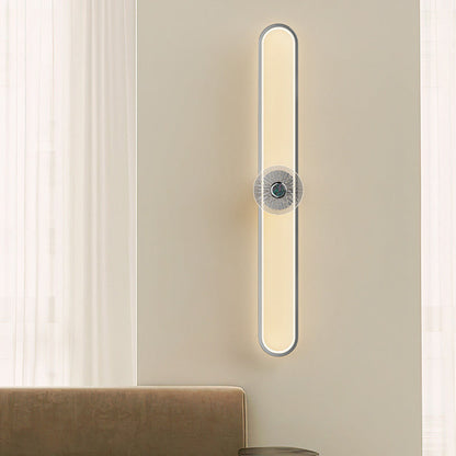 Minimalist Long Oval Hardware Aluminum LED Wall Sconce Lamp