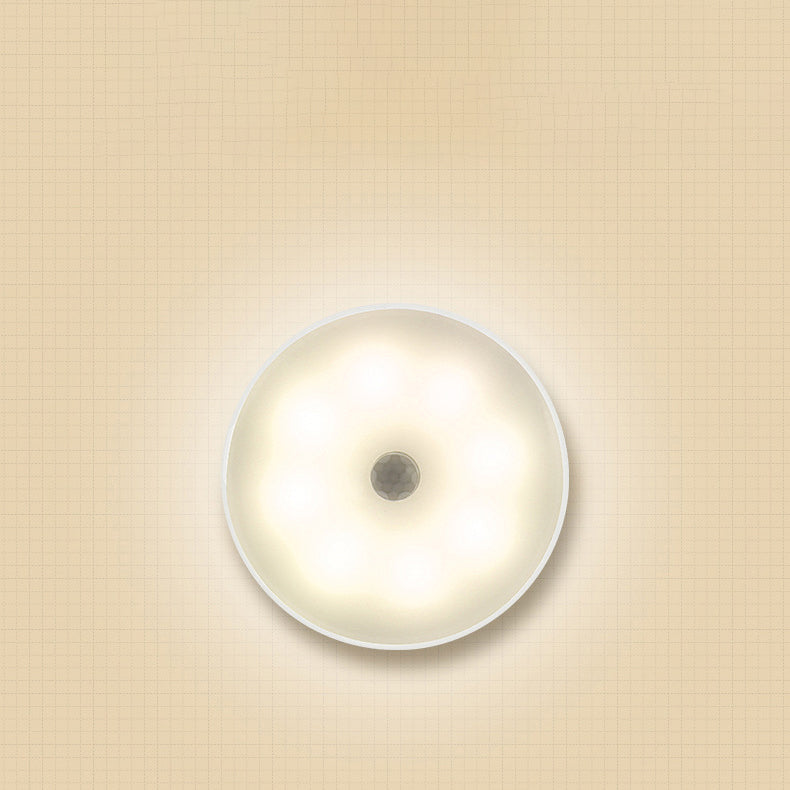 Minimalist Round ABS Rechargeable Sensor Wall Sconce Lamp