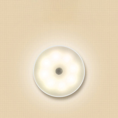 Minimalist Round ABS Rechargeable Sensor Wall Sconce Lamp