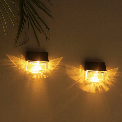 Solar Light Outdoor Patio Fence LED Wall Sconce Lamp