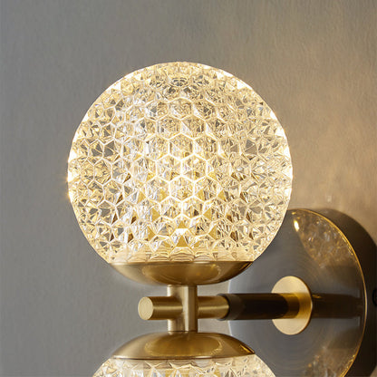 All Acrylic Spherical Lamp Shade 1/2-Light Wall Sconce Lamp