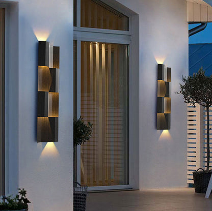 Waterproof Stainless Steel Rectangular LED Wall Sconce Lamp