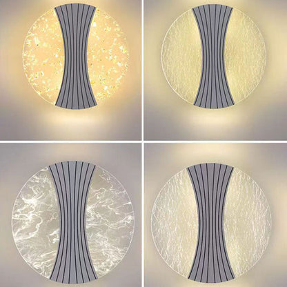 Round Diamond Hardware Acrylic LED Wall Sconce Lamp