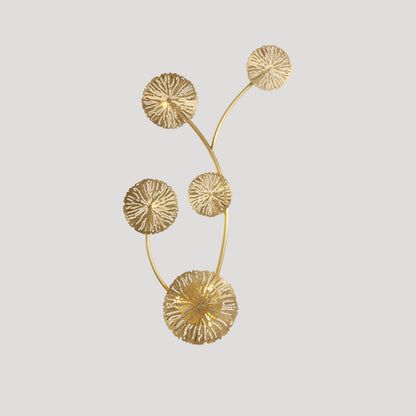 Full Hollow Lotus Leaf Cluster 3/5/7-Light Wall Sconce Lamp