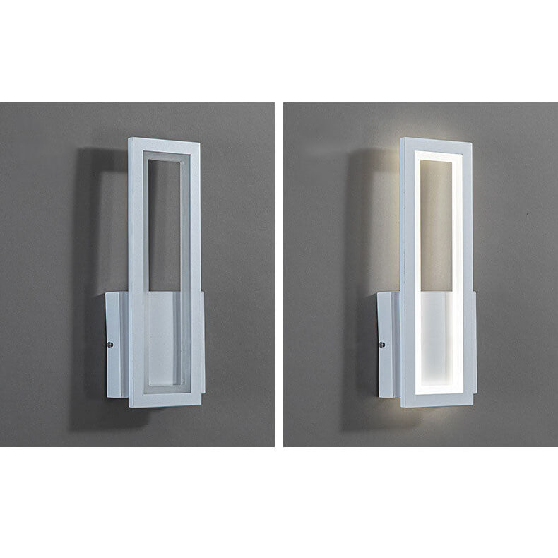 Solid Color Rectangular Acrylic LED Wall Sconce Lamp