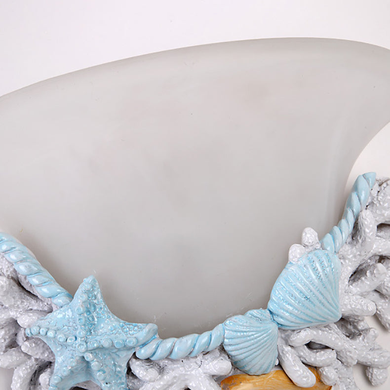Resin Trumpet Glass Shade 1-Light Wall Sconce Lamp