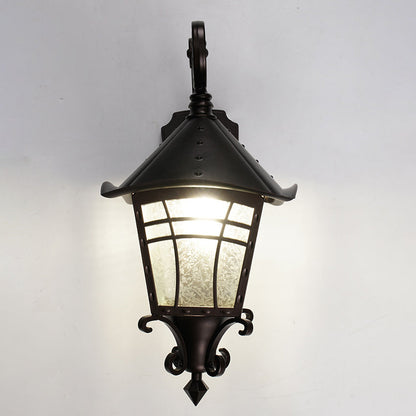 Waterproof Glass Cone Cylinder 1-Light Wall Sconce Lamp