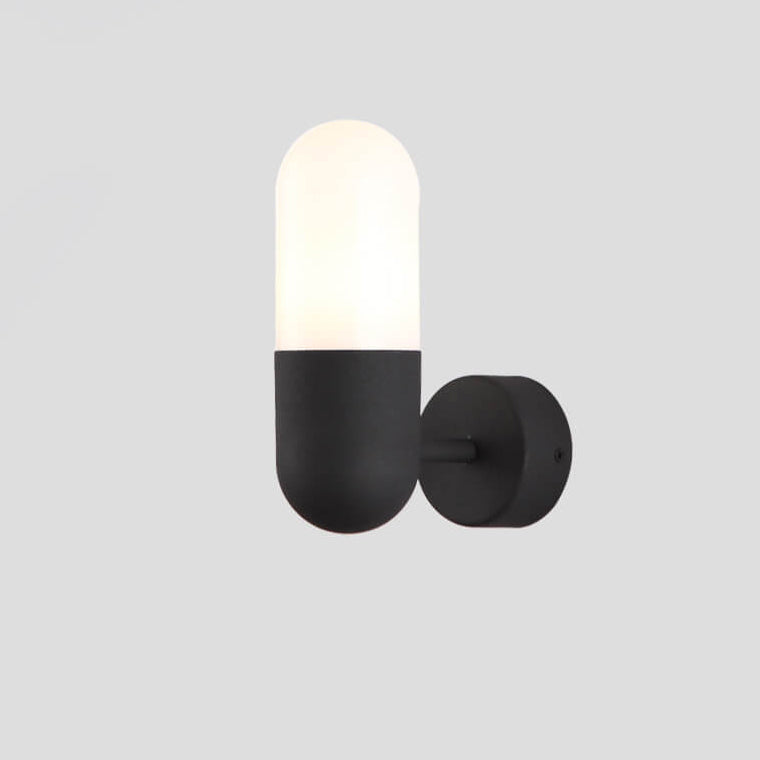 Round Column Aluminum Acrylic 1-Light Wall Sconce Lamp