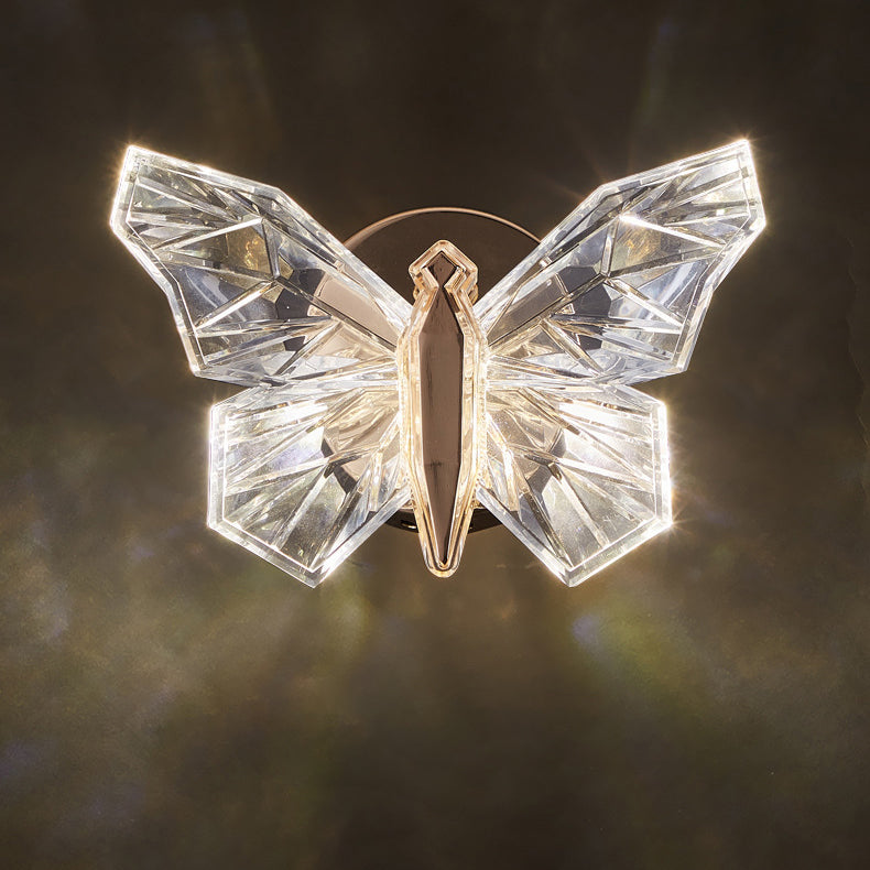 Butterfly Hardware Aluminum Acrylic LED Wall Sconce Lamp