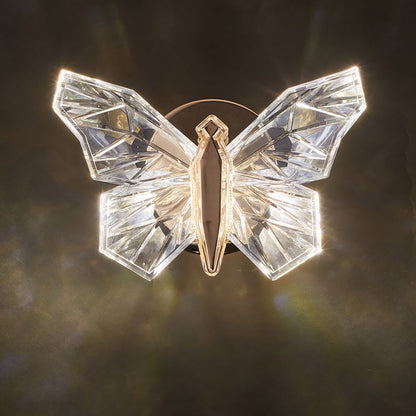 Butterfly Hardware Aluminum Acrylic LED Wall Sconce Lamp