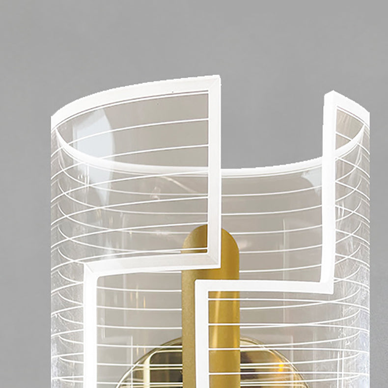 Modern Luxury Iron Acrylic Cylinder Cutting Line LED