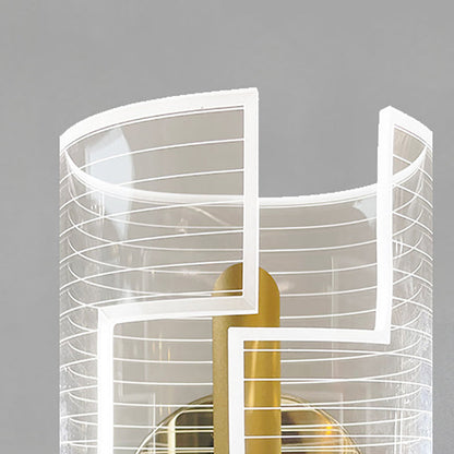 Modern Luxury Iron Acrylic Cylinder Cutting Line LED