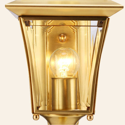 Quadrilateral Waterproof 1-Light Outdoor Wall Sconce Lamp