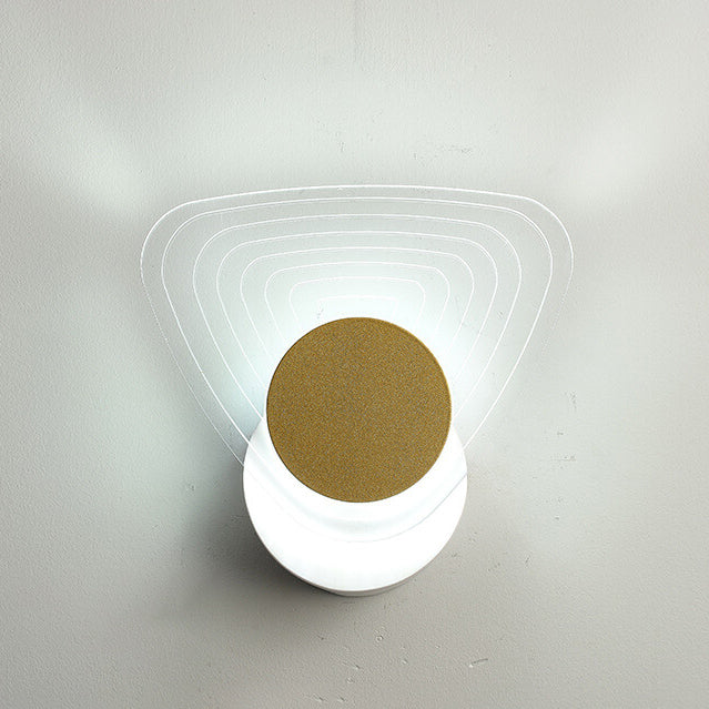 Light Luxury Gold Geometric Acrylic LED Wall Sconce Lamp