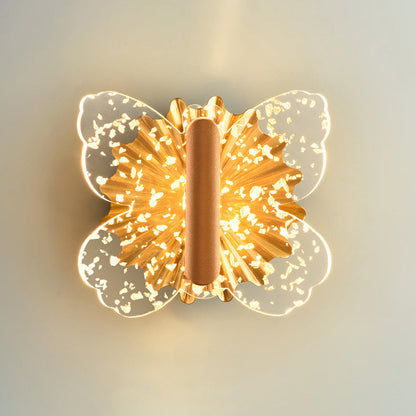 Luxury Hardware Acrylic Butterfly LED Wall Sconce Lamp