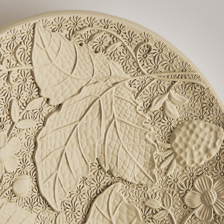 Carved Round Disc Resin 1-Light Wall Sconce Lamp