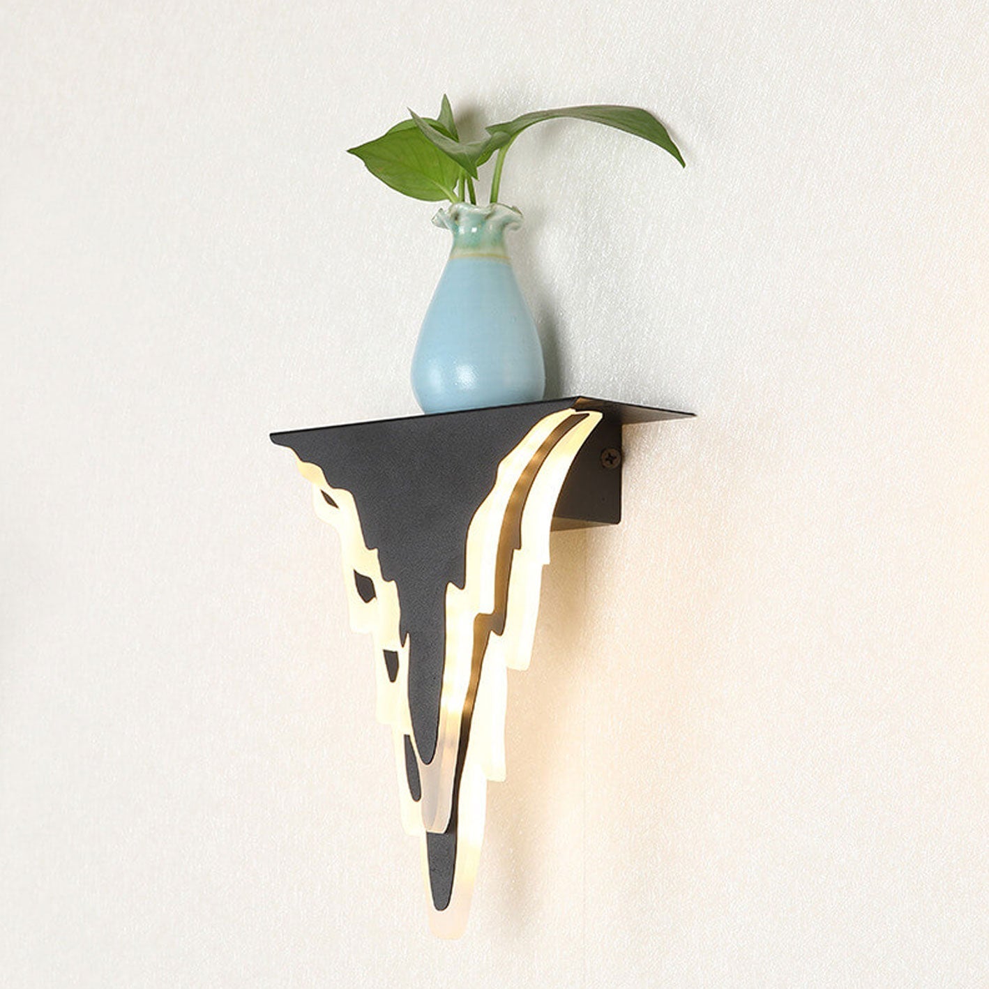 Iron Art Acrylic Irregular Shape Indoor Wall Sconce Lamp