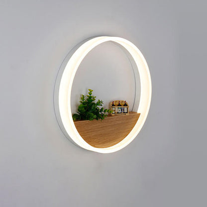 Solid Acrylic Storage Decoration Round LED Wall Sconce Lamp