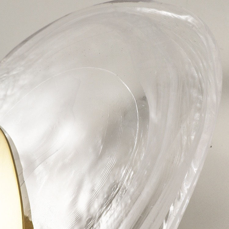 Irregular Oval Hardware Glass LED Wall Sconce Lamp