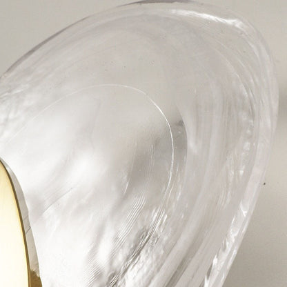Irregular Oval Hardware Glass LED Wall Sconce Lamp