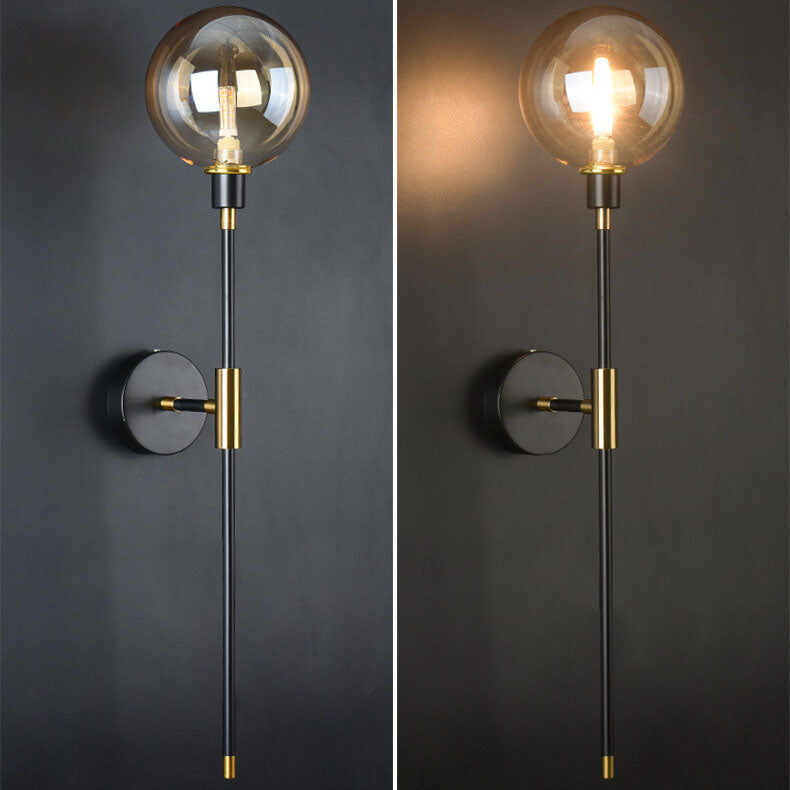 Light Magic Bean Glass Long Arm 1-Light Wall Sconce Lamp