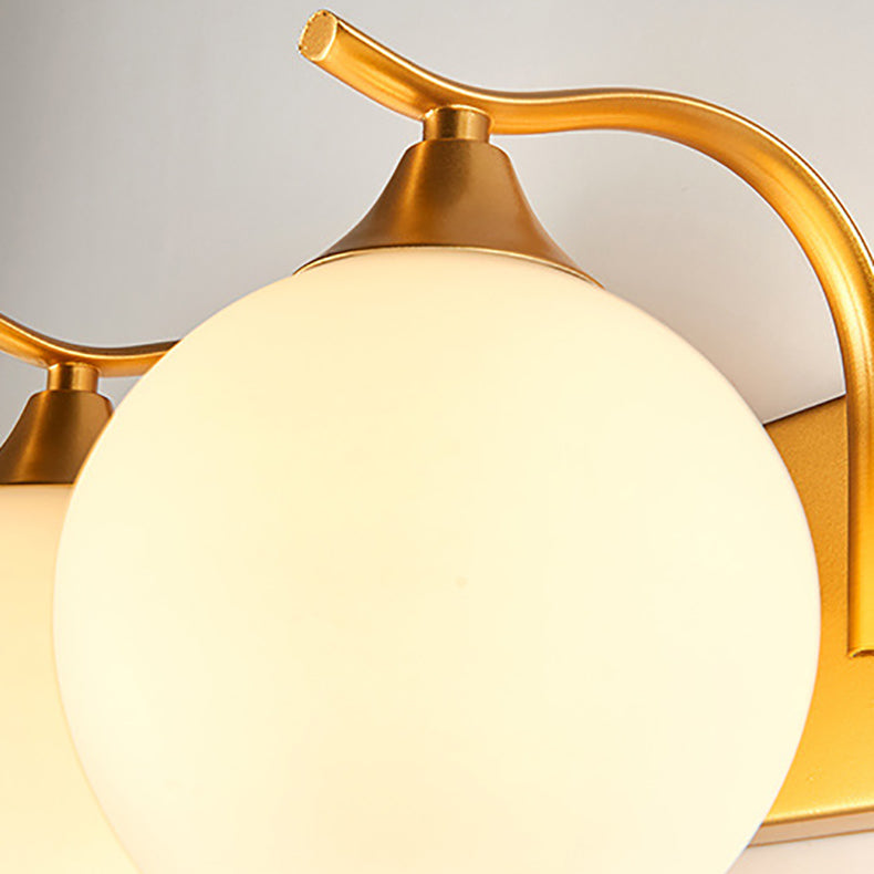 Simplicity Iron Glass Ball 1/2 Light Wall Sconce Lamp