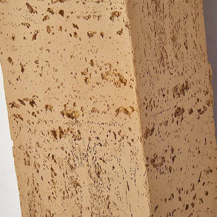 Wabi-sabi Square Column Hand Sculpted LED Wall Sconce Lamp