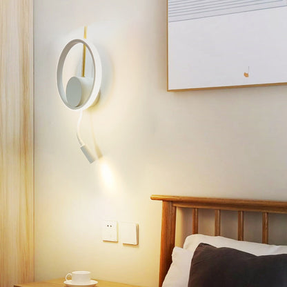 Round Leaf Iron Aluminum Acrylic LED Wall Sconce Lamp