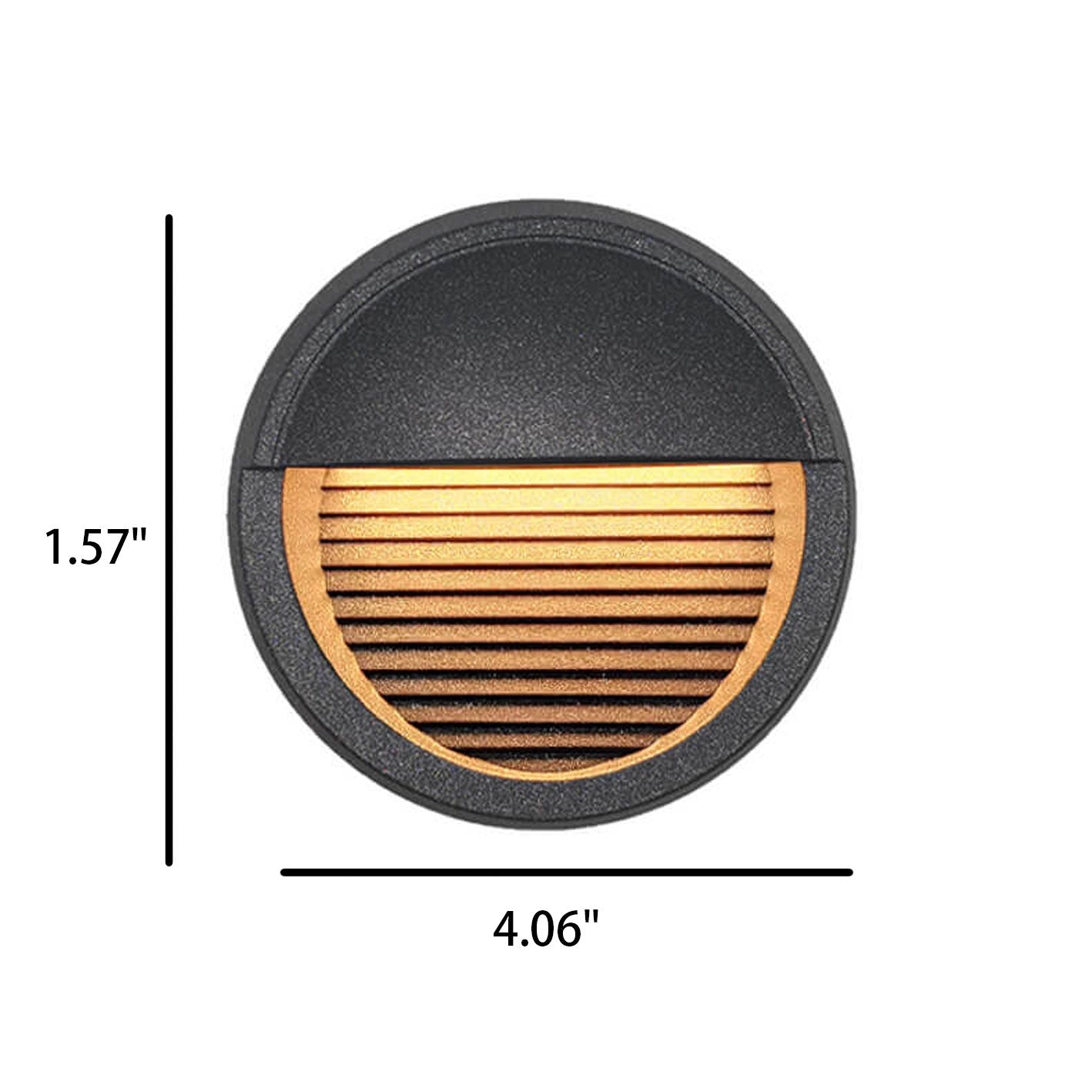 Round Aluminum LED Outdoor Stair Enclosure Step Light
