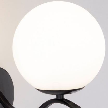 Iron Spherical Glass Lampshade 1-Light Wall Sconce Lamp
