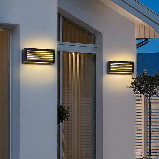 Square Waterproof Outdoor LED Garden Wall Sconce Lamp