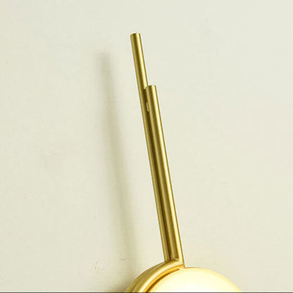 Light Geometric Round Clock Design 1-Light Wall Sconce Lamp