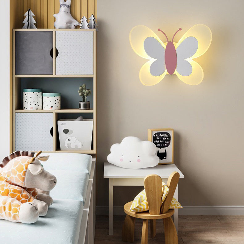 Creative Acrylic Butterfly Design Iron LED Wall Sconce Lamp