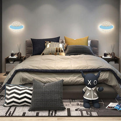 Creative Rabbit Planet Acrylic Iron LED Wall Sconce Lamp