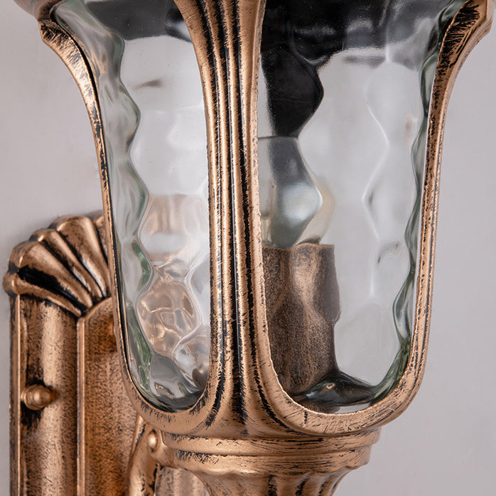 Waterproof Aluminum Glass 1-Light Outdoor Wall Sconce Lamp