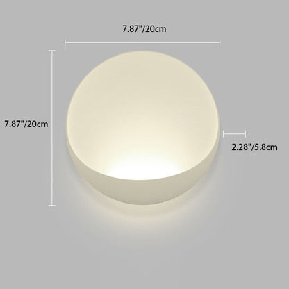 Modern Minimalist Round Aluminum LED Wall Sconce Lamp