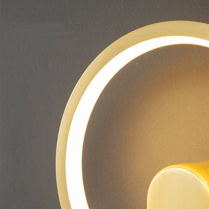 Industrial All Copper Nordic Round LED Wall Sconce Lamp