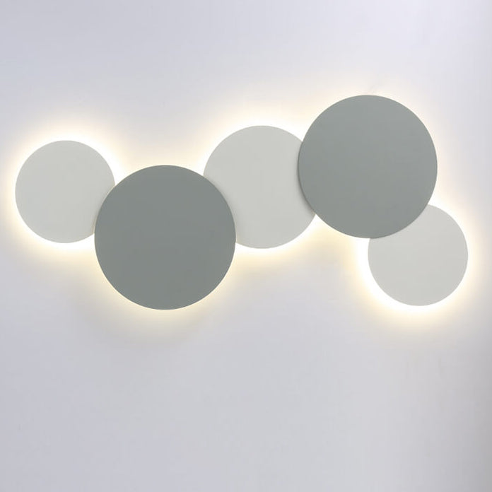 Modern Minimalist Round Eclipse Iron LED Wall Sconce Lamp